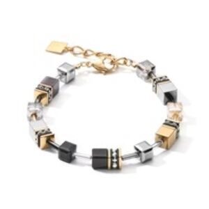 NIB Coeur de Lion GEOCUBE Bracelet grey-gold